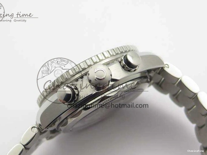 0511 Planet Ocean Master Chrono SS OM 1:1 Best Edition Black Dial On SS Bracelet A9900 V Fashionable 8113